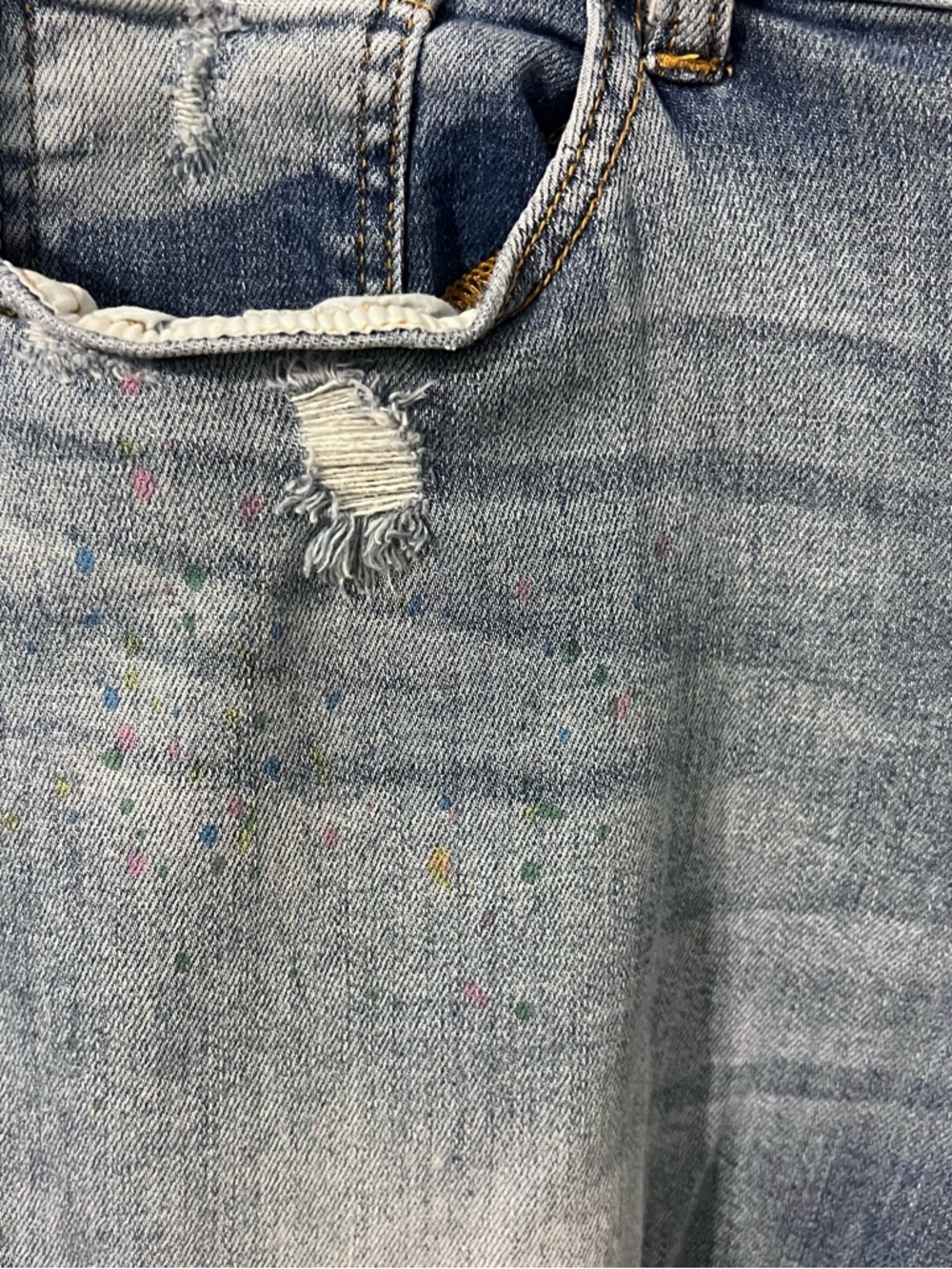 Judy Blue Light Blue Distressed Denim cropped ankle Jeans Sz 14W - Picture 6 of 6